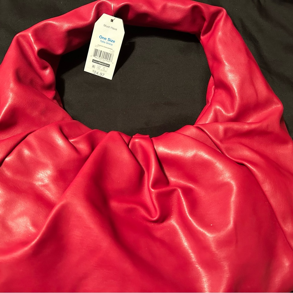 Red leather purse